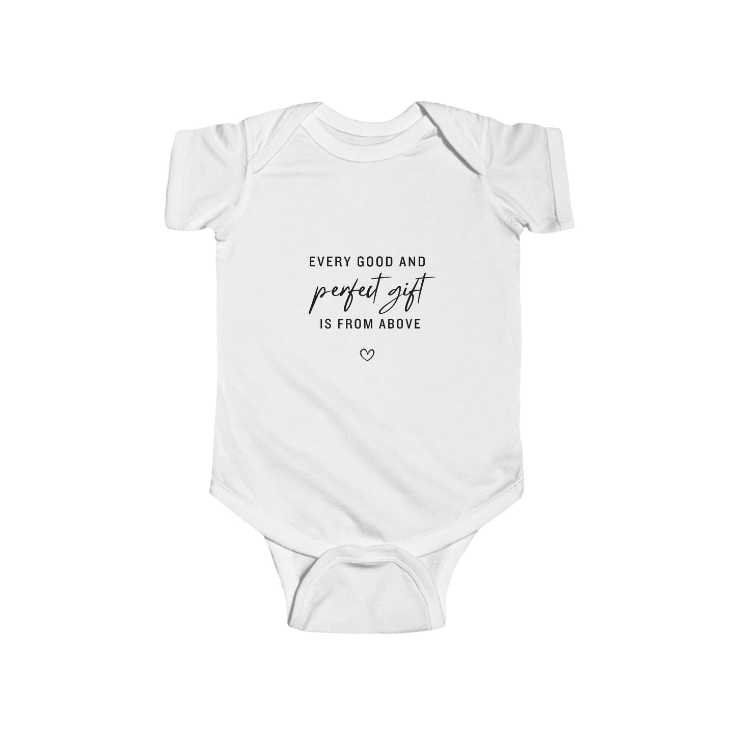Perfect Gift Baby Bodysuit — James 1:17